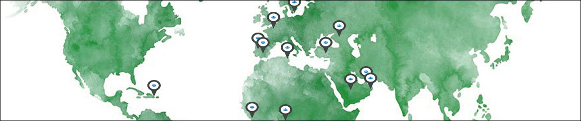 ECO-Freeze Office & Field Locations – Global Overview Map of the offices, customer contact points and affiliates locations of ECO-Freeze